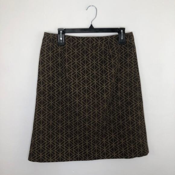 Boden Dresses & Skirts - Boden Brown Floral Geometric Skirt Size 8